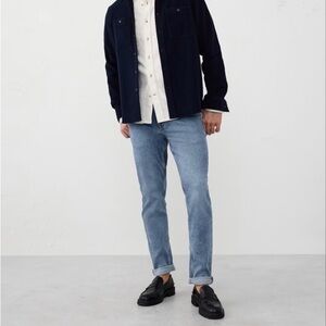 Banana Republic Slim Traveler Jeans, Vintage blue wash, 33X32